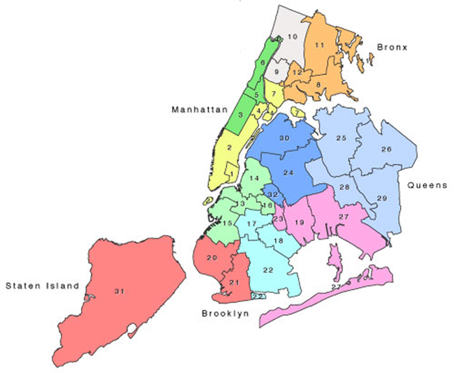 NYC school district map